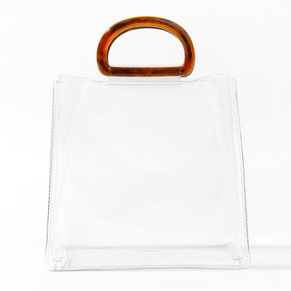 SONIX Transparent Mini Tote w/ Tort Top Handle NWT & NIP - Picture 2 of 10